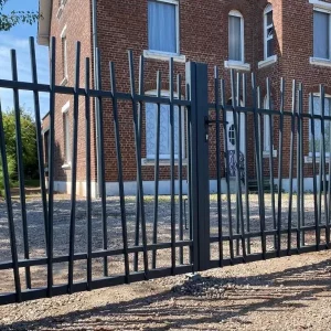 portail clovan double battant barreaudé noir