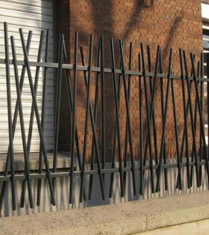 clôture barreaudée bambou ral 9005 noir