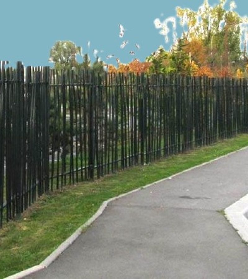 clôture barreaudé bambou ral 9005 noir